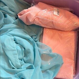 PRICED TO SELL Pink and Blue Fabric Set